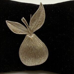 Vintage Emmons Silver Pear Brooch/Pin